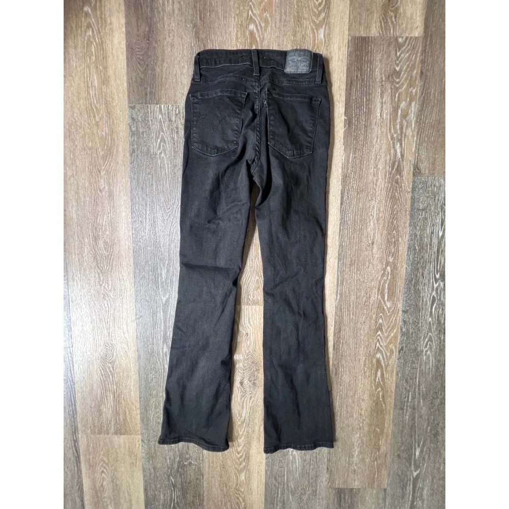 Levi's 725 High Rise‎ Bootcut Jeans Women Size 26 Black Slim Fit Denim